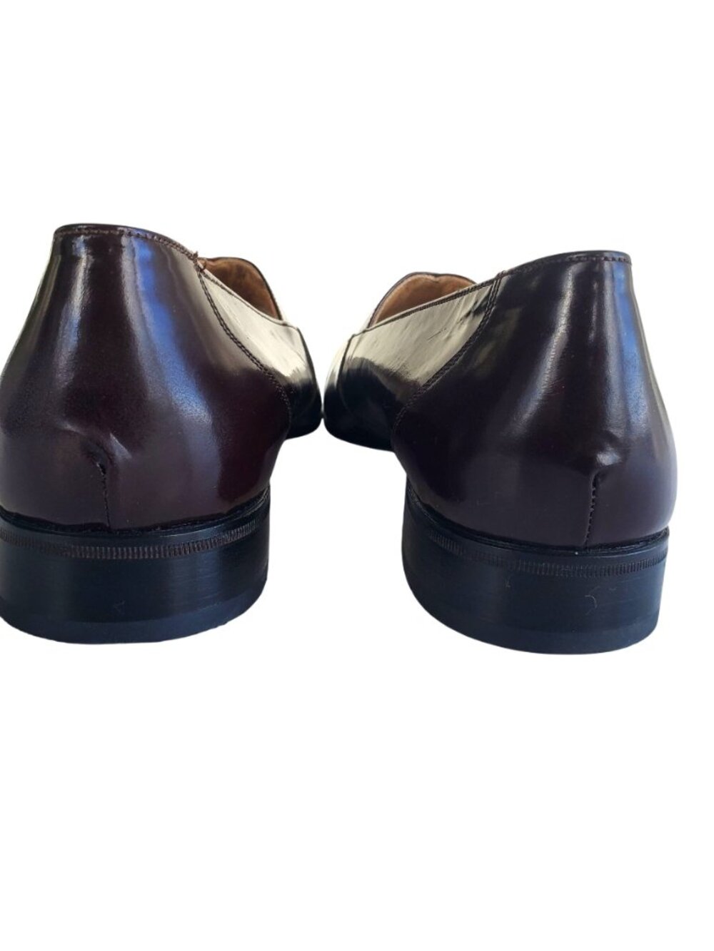 Vintage 1970s Pierre Cardin Brown Patent Leather Loafers Sz 8/9.5 - Picture 5 of 12
